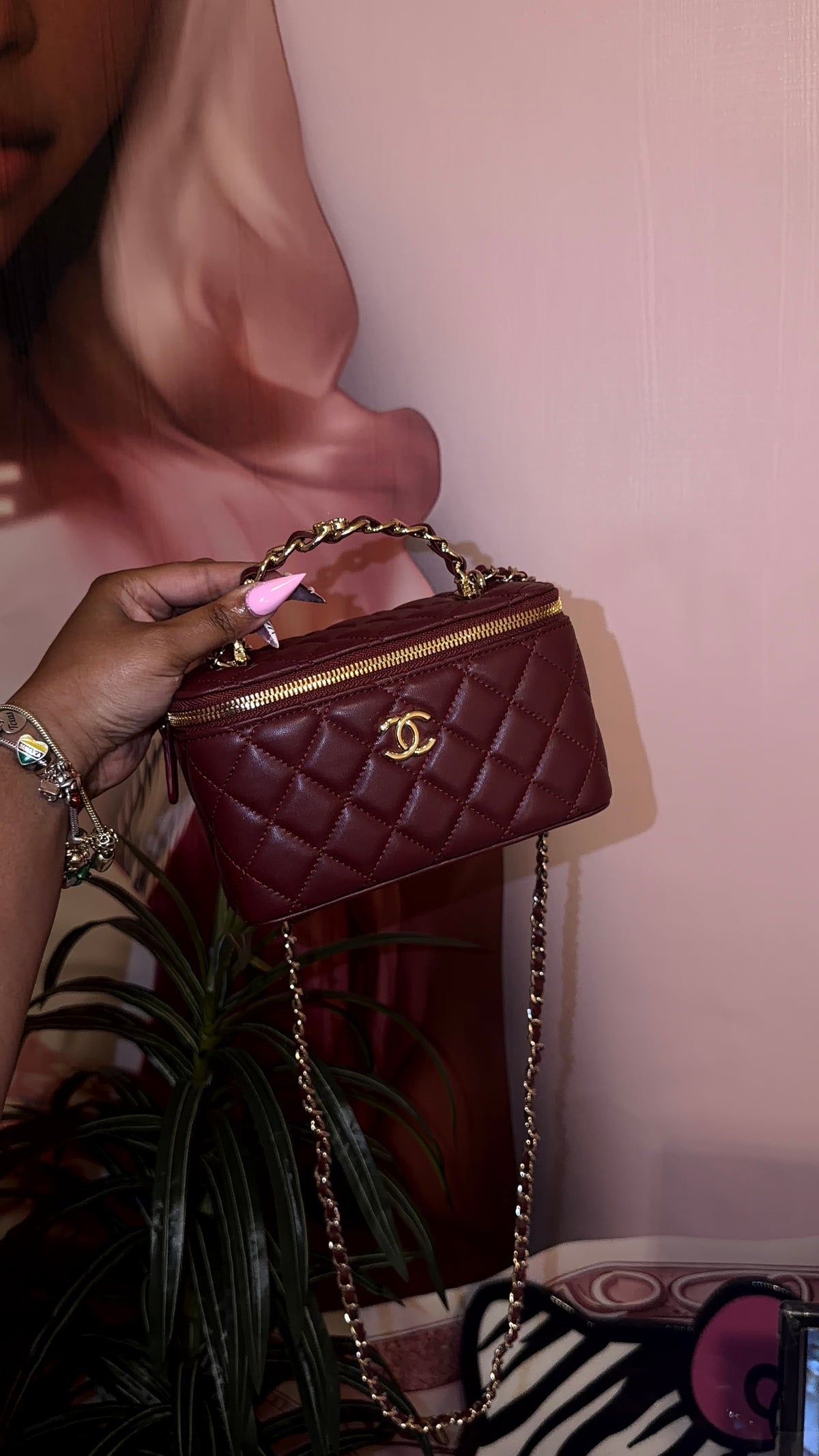 Maroon Luxe Vanity